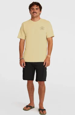 Homme O'Neill T-Shirts|Protection Anti-Uv-HommesT-shirt Melange Chest-Print| Beige
