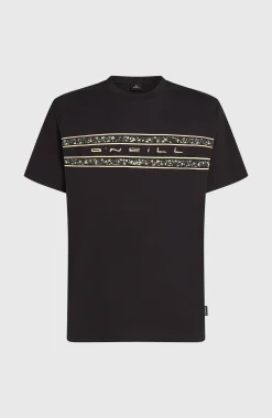 Homme O'Neill T-Shirts|Protection Anti-Uv-HommesT-shirt Flower Stripe| Noire