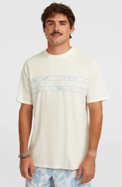 Homme O'Neill T-Shirts|Protection Anti-Uv-HommesT-shirt Flower Stripe| Blanc
