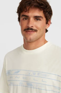 Homme O'Neill T-Shirts|Protection Anti-Uv-HommesT-shirt Flower Stripe| Blanc