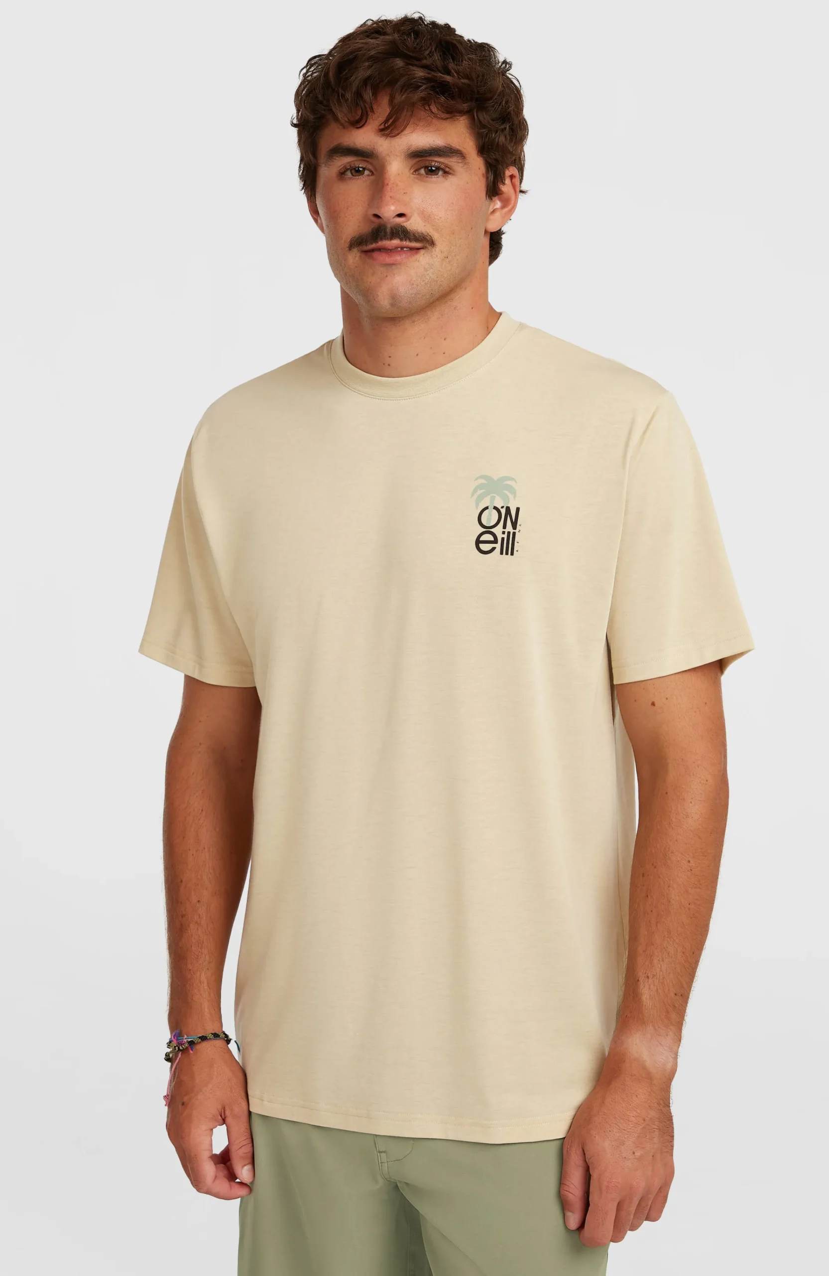 Homme O'Neill T-Shirts|Protection Anti-Uv-HommesT-shirt Hybrid Polygiene Graphic| Beige