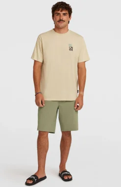 Homme O'Neill T-Shirts|Protection Anti-Uv-HommesT-shirt Hybrid Polygiene Graphic| Beige