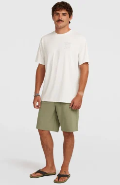 Homme O'Neill T-Shirts|Protection Anti-Uv-HommesT-shirt Hybrid UPF 50+ Polygiene Back-Print| Blanc