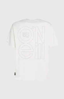 Homme O'Neill T-Shirts|Protection Anti-Uv-HommesT-shirt Hybrid UPF 50+ Polygiene Back-Print| Blanc