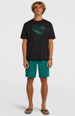 Homme O'Neill T-Shirts|Protection Anti-Uv-HommesT-shirt Hybrid UPF 50+ Polygiene Graphic| Noire