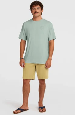 Homme O'Neill T-Shirts|Protection Anti-Uv-HommesT-shirt Hybrid UPF 50+ Polygiene Back-Print| Vert
