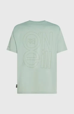Homme O'Neill T-Shirts|Protection Anti-Uv-HommesT-shirt Hybrid UPF 50+ Polygiene Back-Print| Vert