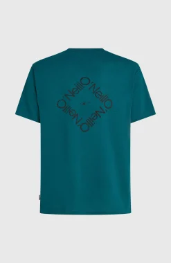 Homme O'Neill T-Shirts|Protection Anti-Uv-HommesT-shirt Hybrid Polygiene Back-Print| Vert