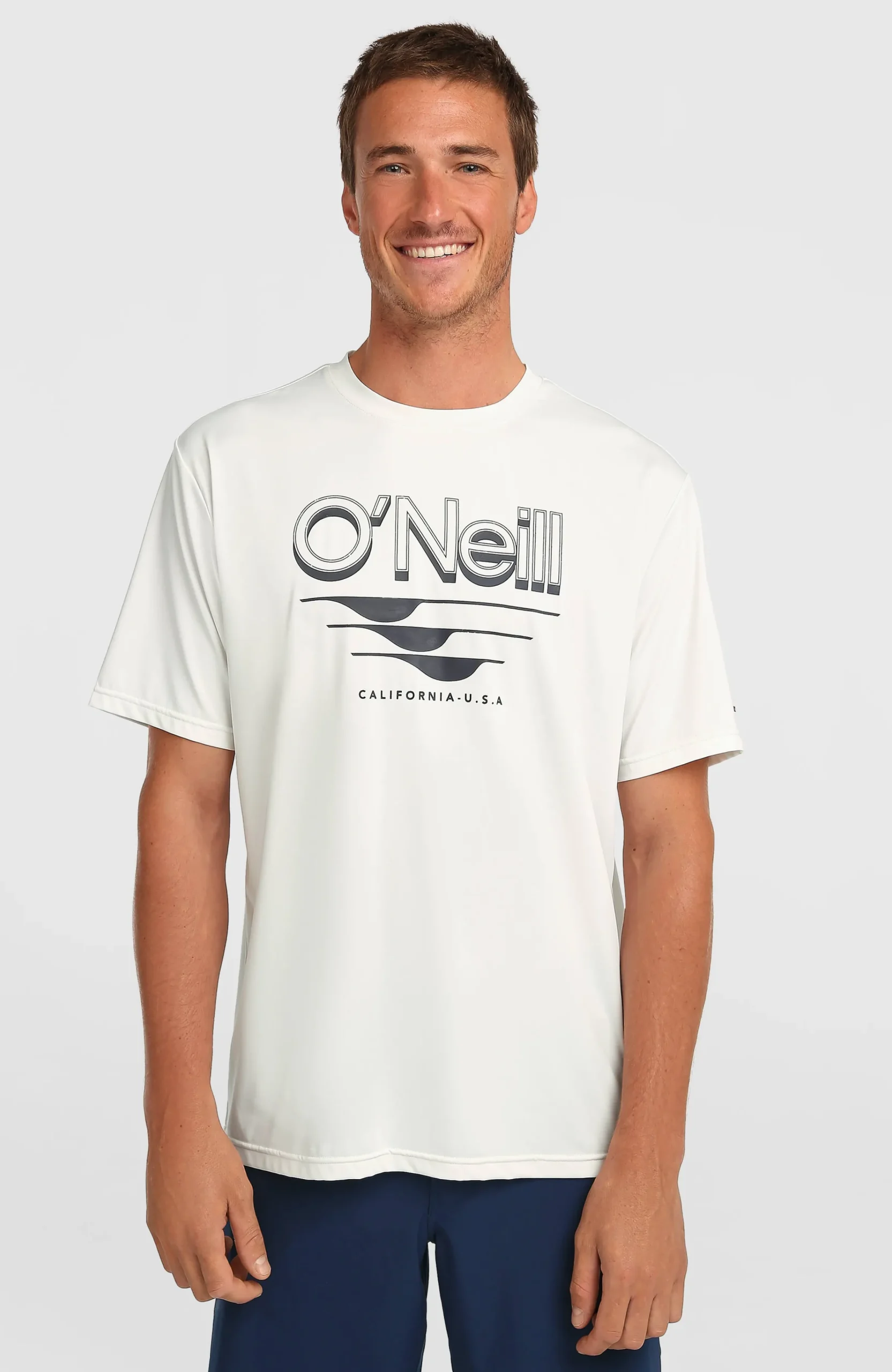 Homme O'Neill T-Shirts|Protection Anti-Uv-HommesT-shirt Hybrid UPF 50+ Polygiene Graphic| Blanc