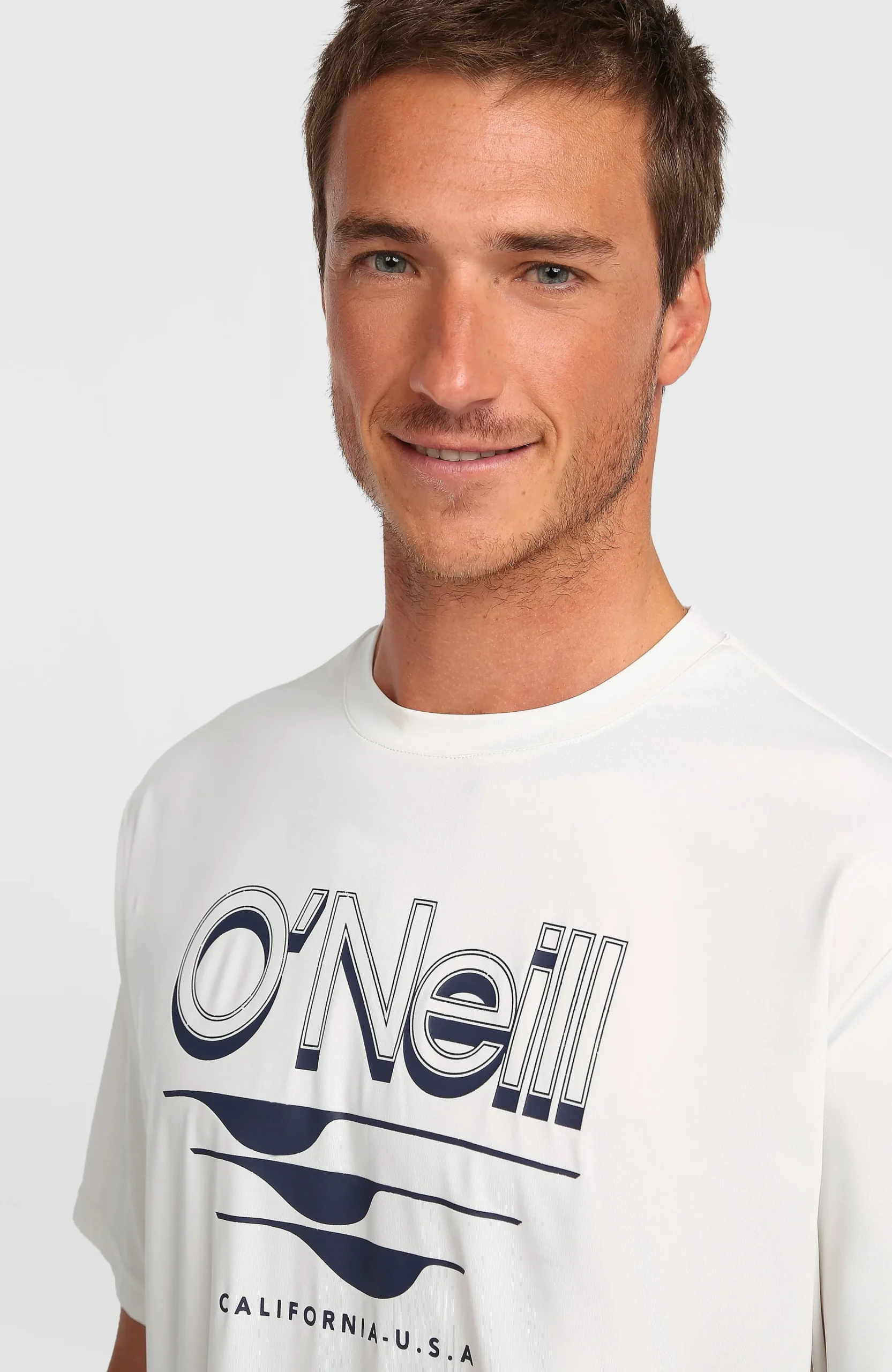Homme O'Neill T-Shirts|Protection Anti-Uv-HommesT-shirt Hybrid UPF 50+ Polygiene Graphic| Blanc