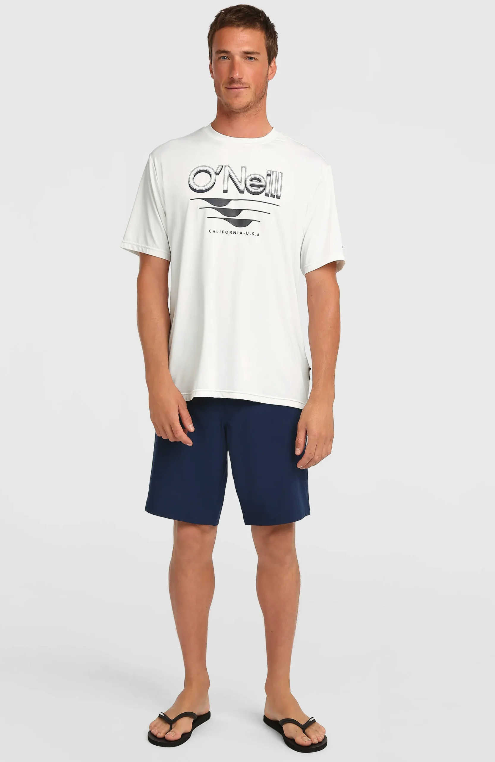 Homme O'Neill T-Shirts|Protection Anti-Uv-HommesT-shirt Hybrid UPF 50+ Polygiene Graphic| Blanc