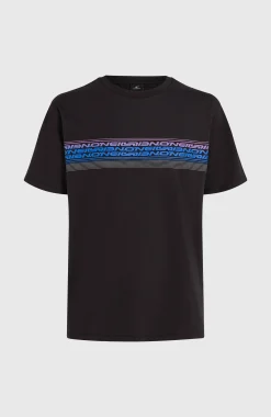 Homme O'Neill T-Shirts|Protection Anti-Uv-HommesT-shirt Logo Stripe| Noire