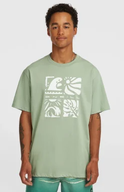 Homme O'Neill T-Shirts|Protection Anti-Uv-HommesT-shirt Melange Front-Print| Vert