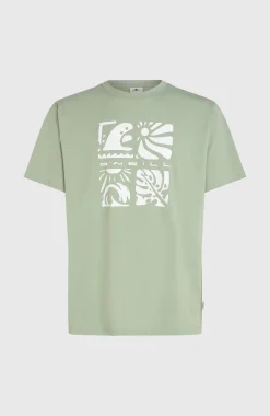 Homme O'Neill T-Shirts|Protection Anti-Uv-HommesT-shirt Melange Front-Print| Vert