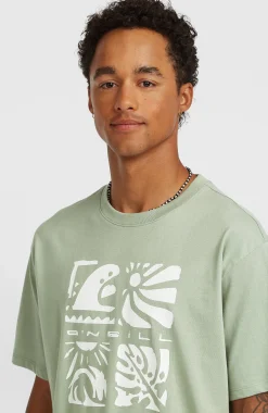 Homme O'Neill T-Shirts|Protection Anti-Uv-HommesT-shirt Melange Front-Print| Vert