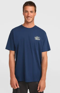 Homme O'Neill T-Shirts|Protection Anti-Uv-HommesT-shirt Photo Back Print| Bleu