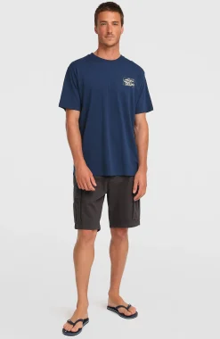 Homme O'Neill T-Shirts|Protection Anti-Uv-HommesT-shirt Photo Back Print| Bleu