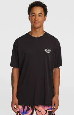 Homme O'Neill T-Shirts|Protection Anti-Uv-HommesT-shirt Retro Back-Print| Noire