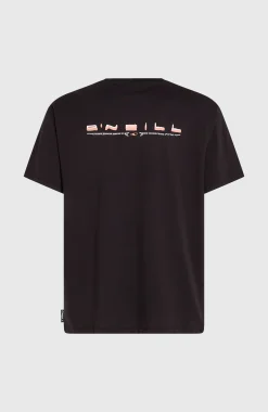 Homme O'Neill T-Shirts|Protection Anti-Uv-HommesT-shirt Retro Back-Print| Noire