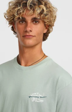 Homme O'Neill T-Shirts|Protection Anti-Uv-HommesT-shirt Retro Back-Print| Vert