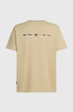Homme O'Neill T-Shirts|Protection Anti-Uv-HommesT-shirt Retro Back-Print| Beige