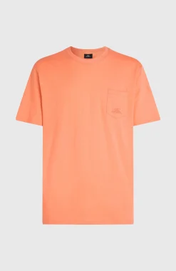 Homme O'Neill T-Shirts|Protection Anti-Uv-HommesT-shirt Slub Chest Pocket| Orange