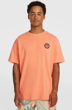 Homme O'Neill T-Shirts|Protection Anti-Uv-HommesT-shirt Slub Back-Print| Orange