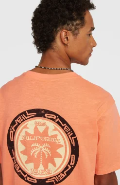 Homme O'Neill T-Shirts|Protection Anti-Uv-HommesT-shirt Slub Back-Print| Orange