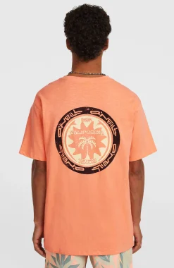 Homme O'Neill T-Shirts|Protection Anti-Uv-HommesT-shirt Slub Back-Print| Orange
