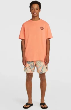 Homme O'Neill T-Shirts|Protection Anti-Uv-HommesT-shirt Slub Back-Print| Orange