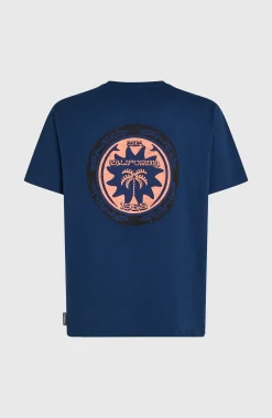 Homme O'Neill T-Shirts|Protection Anti-Uv-HommesT-shirt Slub Back-Print| Bleu