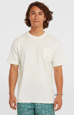 Homme O'Neill T-Shirts|Protection Anti-Uv-HommesT-shirt Slub Chest Pocket| Blanc