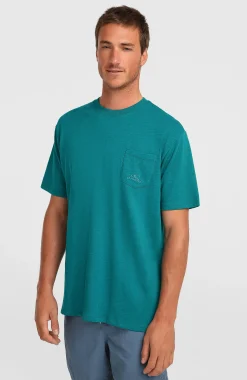 Homme O'Neill T-Shirts|Protection Anti-Uv-HommesT-shirt Slub Chest Pocket| Vert