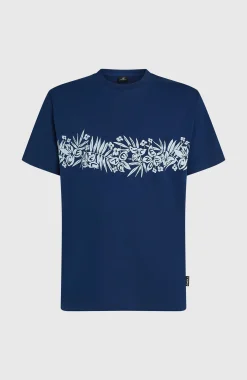 Homme O'Neill T-Shirts|Protection Anti-Uv-HommesT-shirt Uni Flower| Bleu