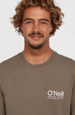Homme O'Neill T-Shirts|Protection Anti-Uv-HommesT-shirt Original Cali Logo| Brun