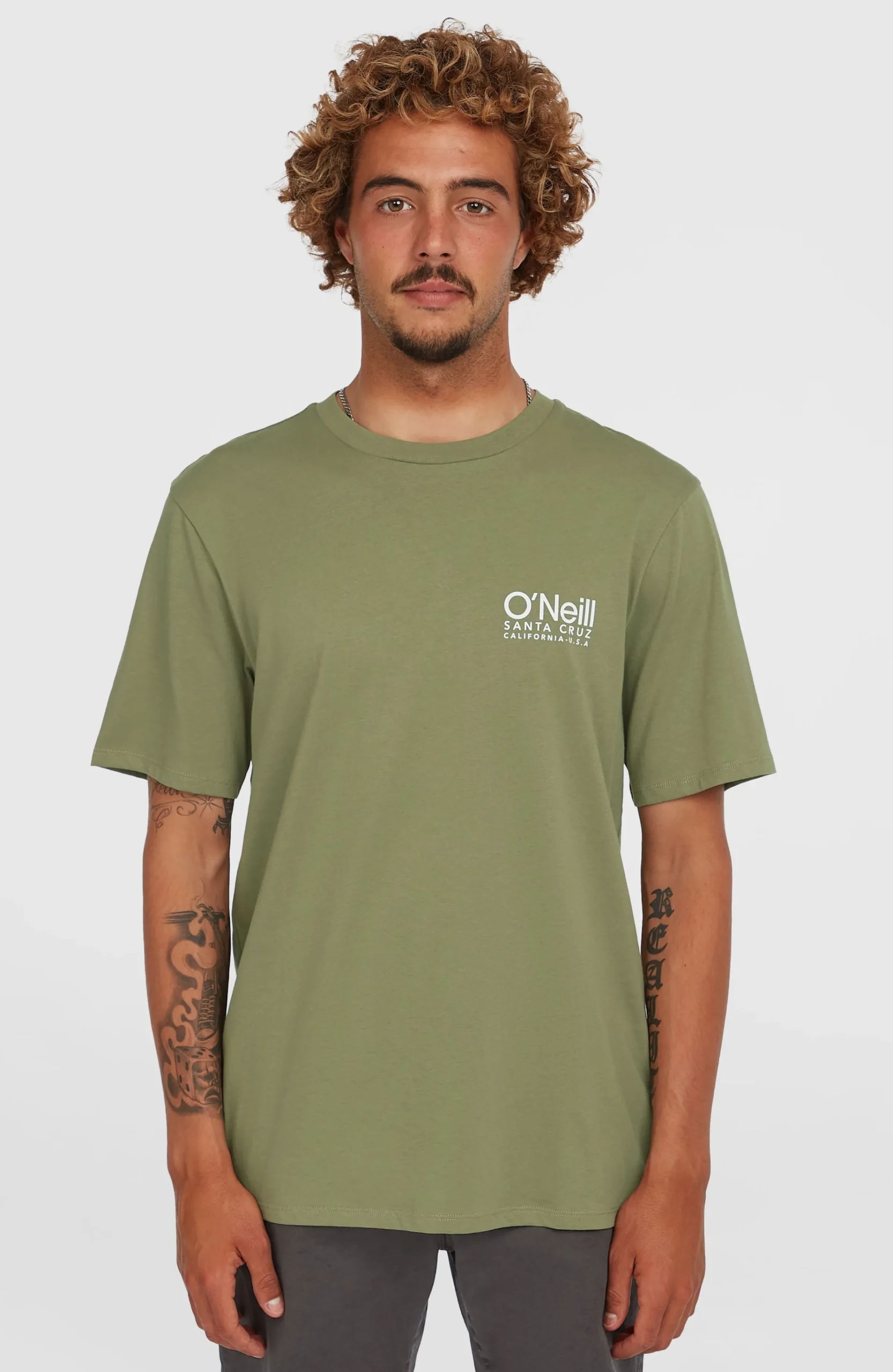 Homme O'Neill T-Shirts|Protection Anti-Uv-HommesT-shirt Original Cali Logo| Vert