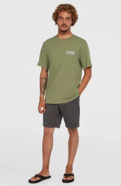 Homme O'Neill T-Shirts|Protection Anti-Uv-HommesT-shirt Original Cali Logo| Vert