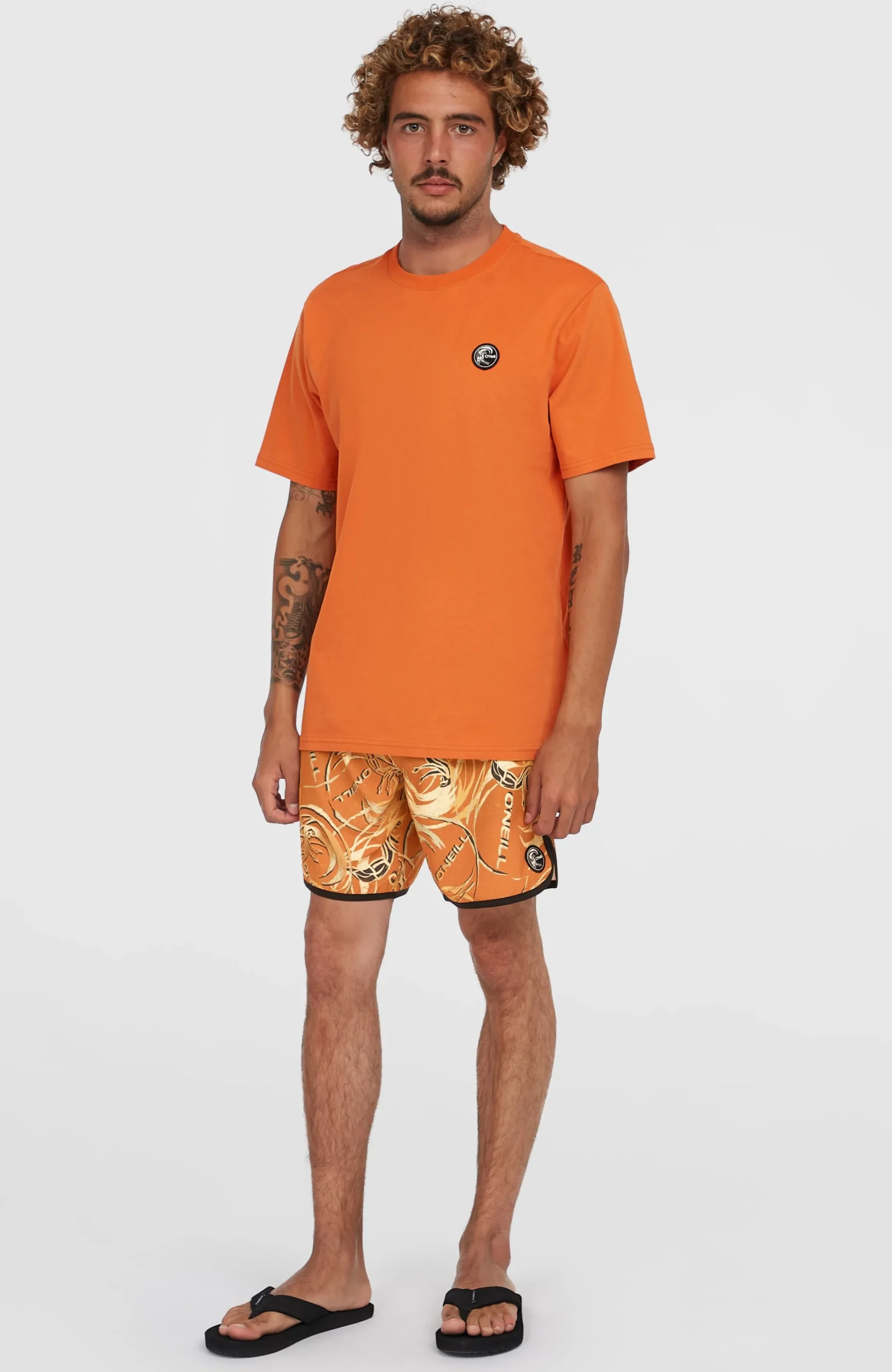 Homme O'Neill T-Shirts|Protection Anti-Uv-HommesT-shirt O'Riginals Badge| Orange