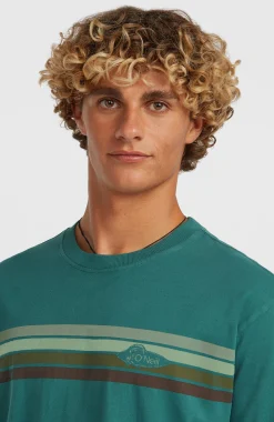 Homme O'Neill T-Shirts|Protection Anti-Uv-HommesT-shirt O'Riginals Front-Stripe| Vert