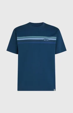 Homme O'Neill T-Shirts|Protection Anti-Uv-HommesT-shirt O'Riginals Front-Stripe| Bleu