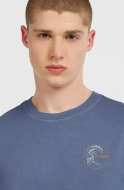 Homme O'Neill T-Shirts|Protection Anti-Uv-HommesT-shirt O'Riginals Retro Back-Print| Bleu