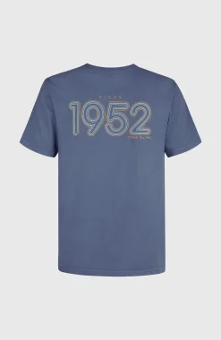 Homme O'Neill T-Shirts|Protection Anti-Uv-HommesT-shirt O'Riginals Retro Back-Print| Bleu