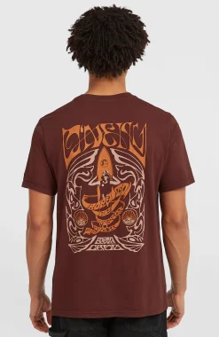Homme O'Neill T-Shirts|Protection Anti-Uv-HommesT-shirt O'Riginals Retro Back-Print| Brun