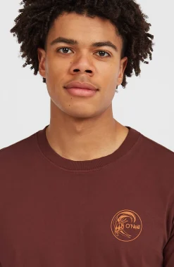 Homme O'Neill T-Shirts|Protection Anti-Uv-HommesT-shirt O'Riginals Retro Back-Print| Brun