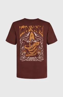 Homme O'Neill T-Shirts|Protection Anti-Uv-HommesT-shirt O'Riginals Retro Back-Print| Brun