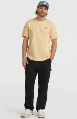 Homme O'Neill T-Shirts|Protection Anti-Uv-HommesT-shirt O'Riginals Retro Back-Print| Beige