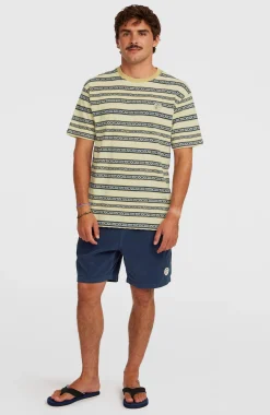 Homme O'Neill T-Shirts|Protection Anti-Uv-HommesT-shirt O'Riginals Stripe| Jaune