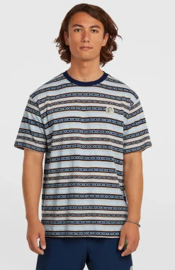 Homme O'Neill T-Shirts|Protection Anti-Uv-HommesT-shirt O'Riginals Stripe| Bleu