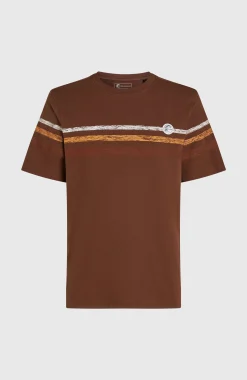 Homme O'Neill T-Shirts|Protection Anti-Uv-HommesT-shirt O'Riginals Stripe| Brun