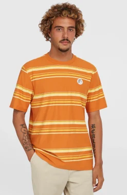 Homme O'Neill T-Shirts|Protection Anti-Uv-HommesT-shirt O'Riginals Stripe| Orange